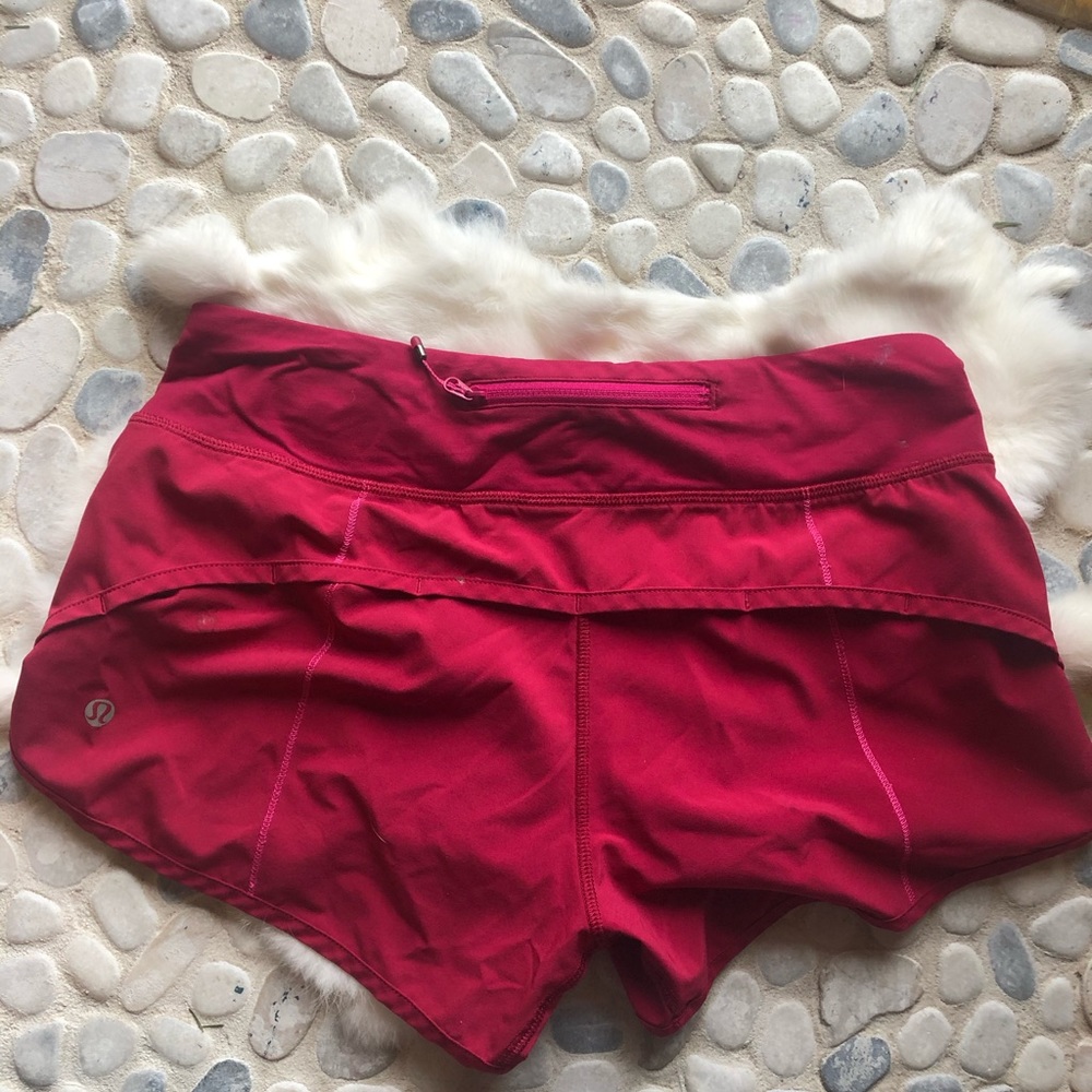 Lululemon speed short maroon